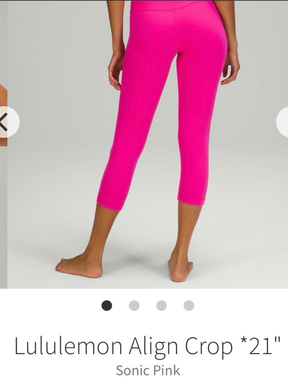 Lululemon High Rise Align Crop 21” Sonic Pink
